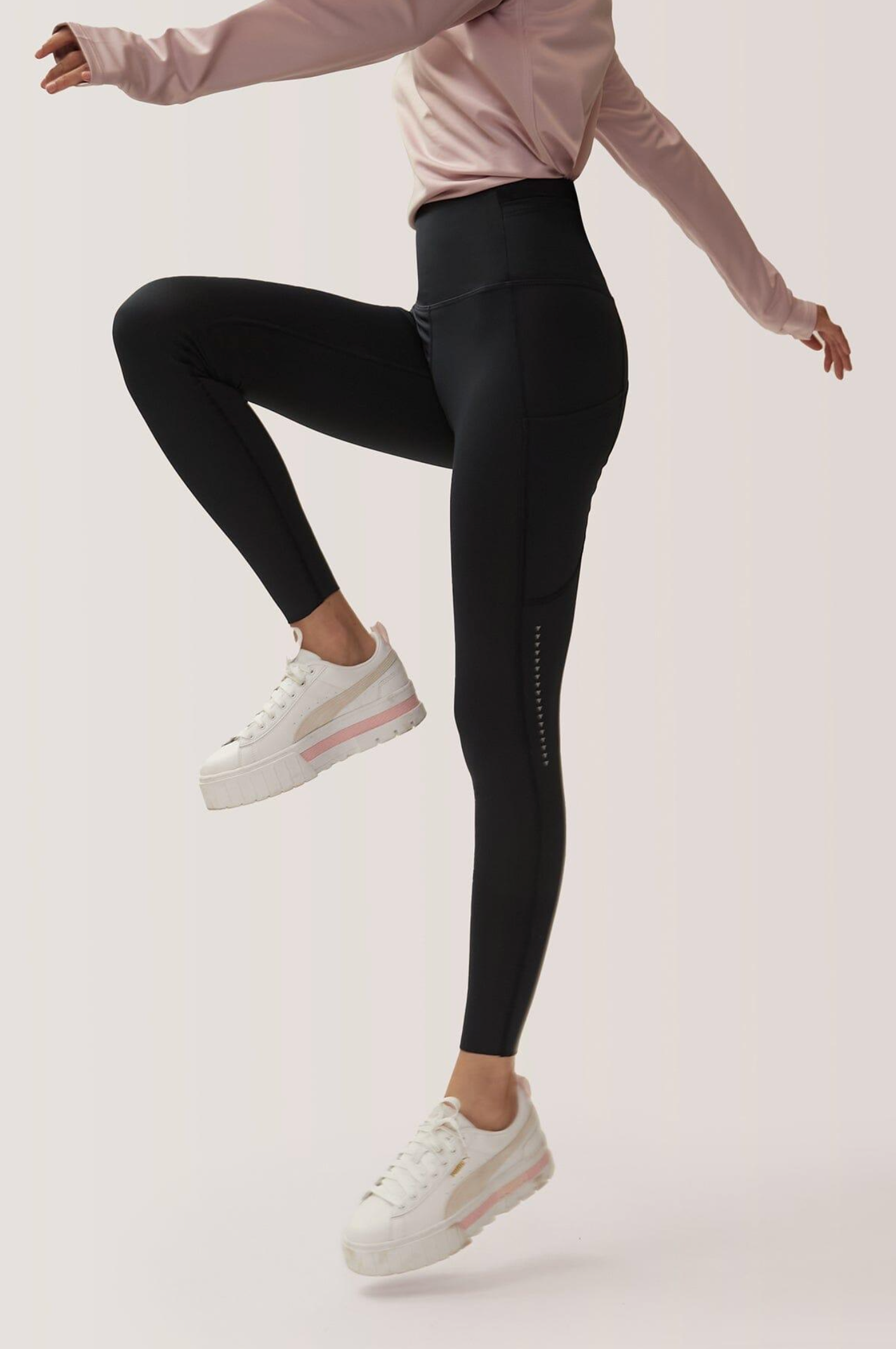 Fabletics black leggings with pockets best sale