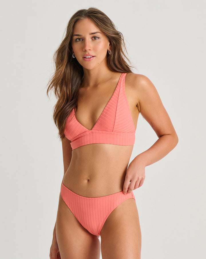 Recycled Bikini Top -Coral Echo