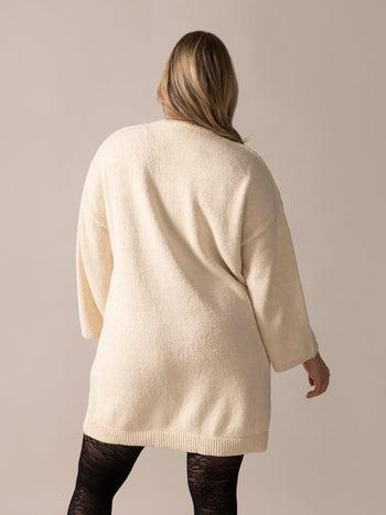 Robe pull en tricot - Naturel