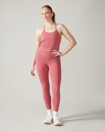 Women wearing the Summit Tank Top by Rose Boreal - Cherry / Camisole Cerise