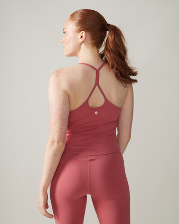 Women wearing the Summit Tank Top by Rose Boreal - Cherry / Camisole Cerise