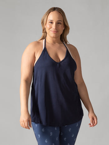 Rose Boreal Hello Sunshine Tank Top - Denim