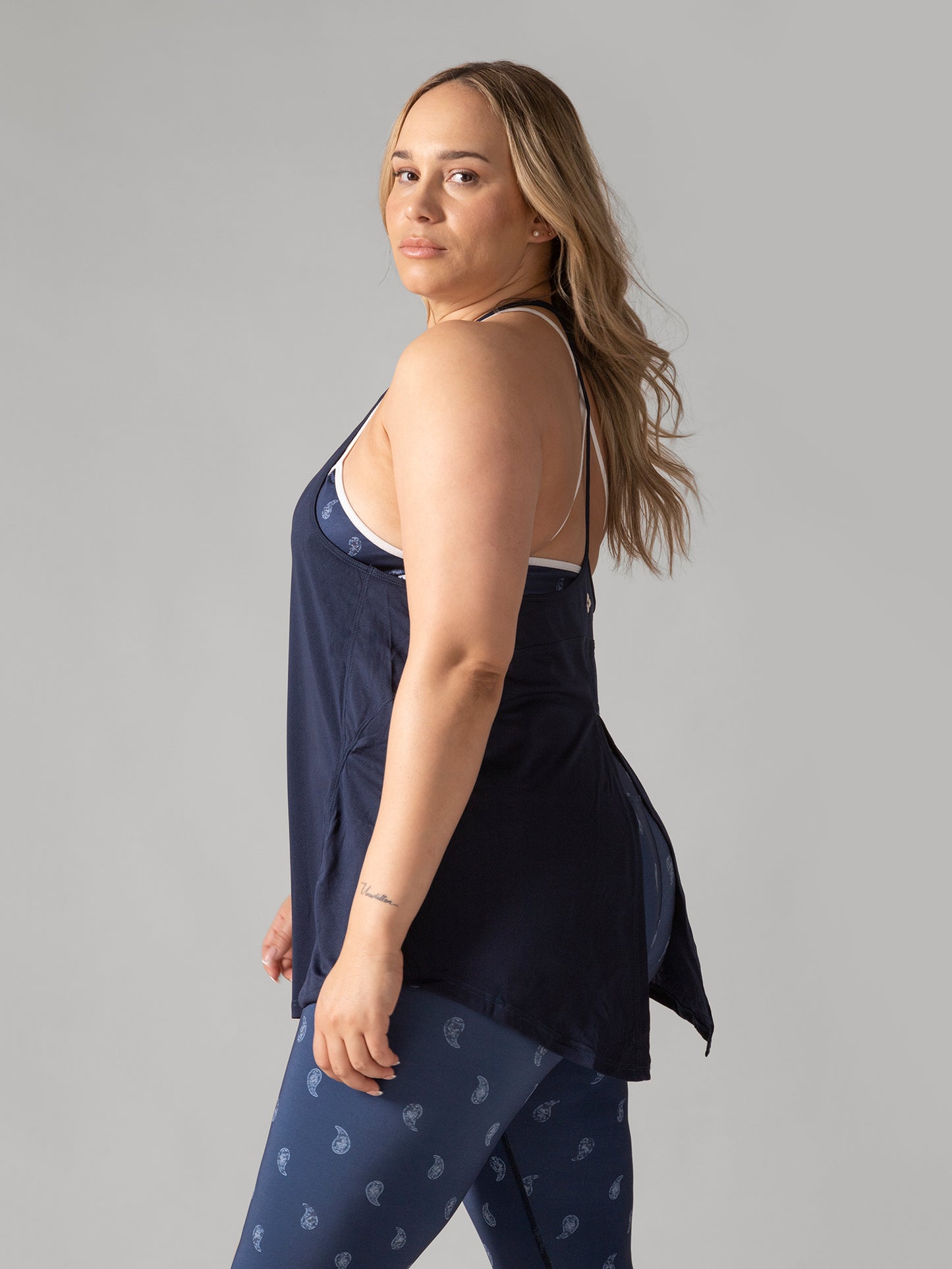 Rose Boreal Hello Sunshine Tank Top - Denim