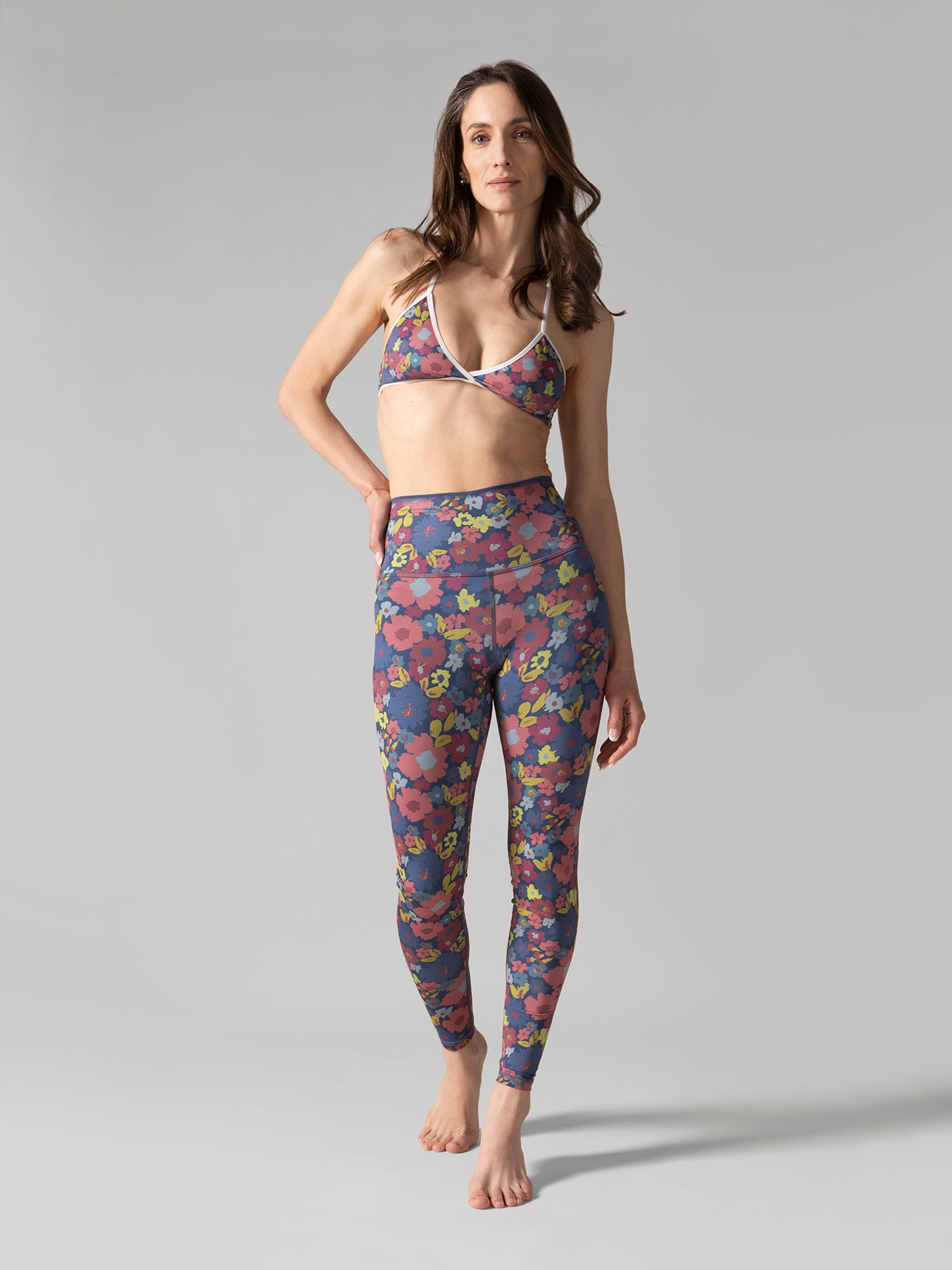 Reversible Legging Bandana Navy Rose Boreal - Groovy Meadow / Prairie Branchée