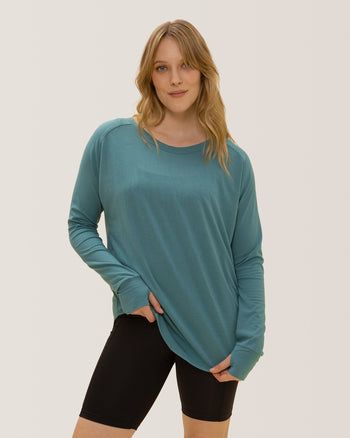 Cozy Long Sleeves Rose Boreal / Chandail Confo Rose Boreal - Aquamarine.