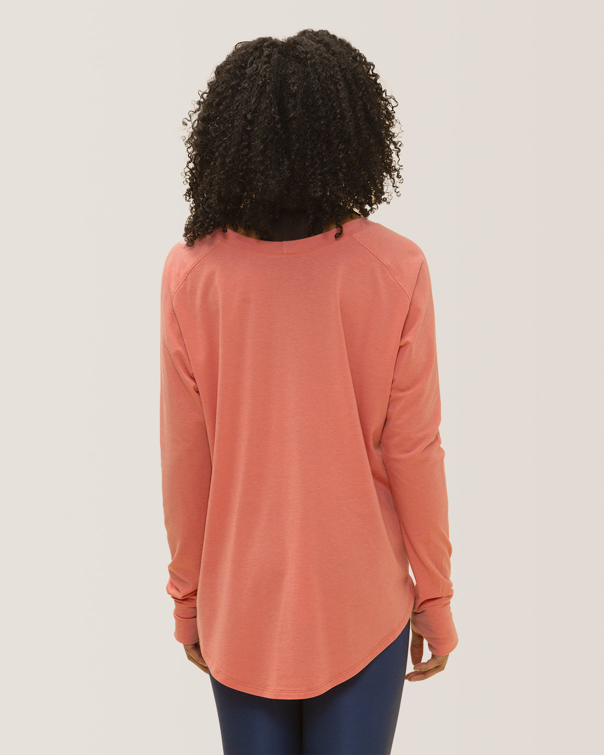 Rose Boreal Cozy Long Sleeve Shirt Coral