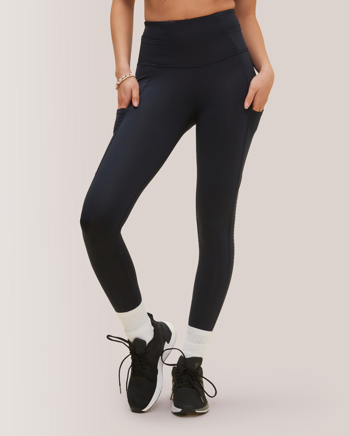 Running Legging with pockets Rose Boreal -Deep Ocean / Océan Profond