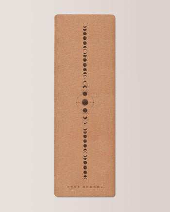 Tapis de yoga par Rose Boreal./ Eco-Friendly Cork Yoga Mat by Rose Boreal. -Moon Cycle / Cycle Lunaire