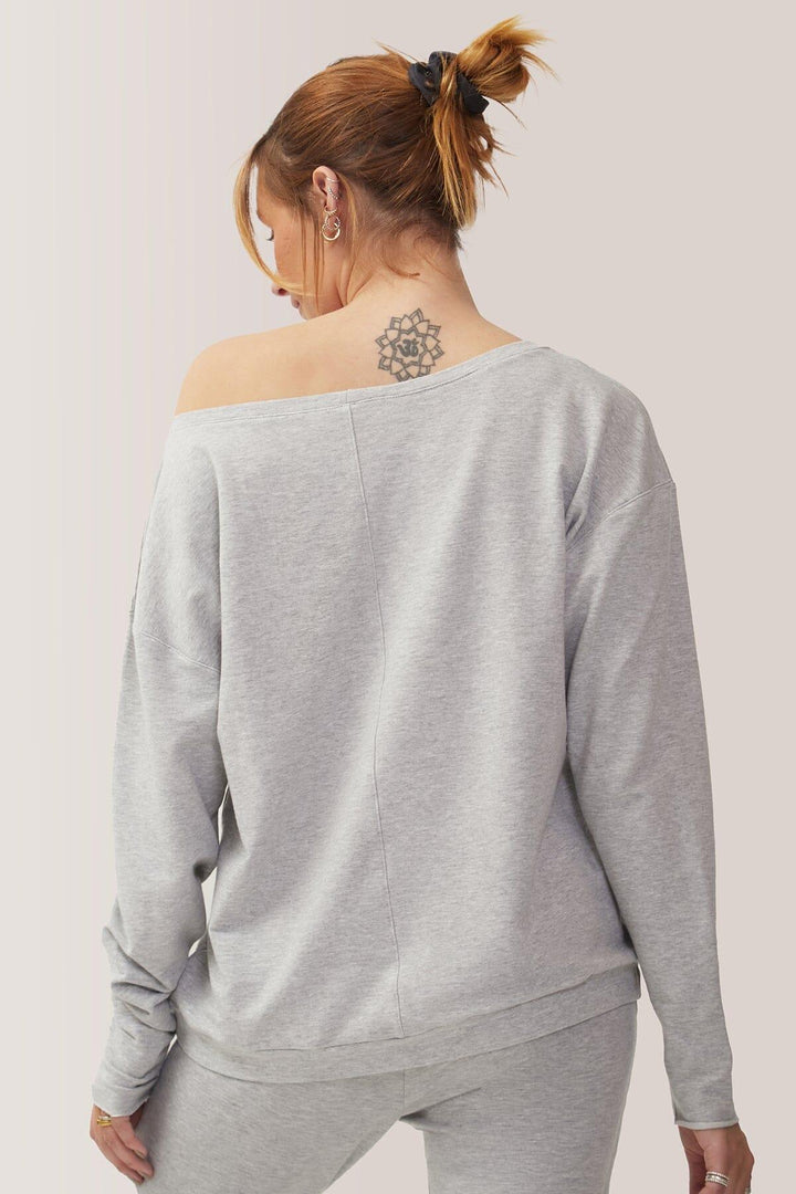 Flashdance Pullover Tops ROSE BUDDHA Gray Moon / Lune